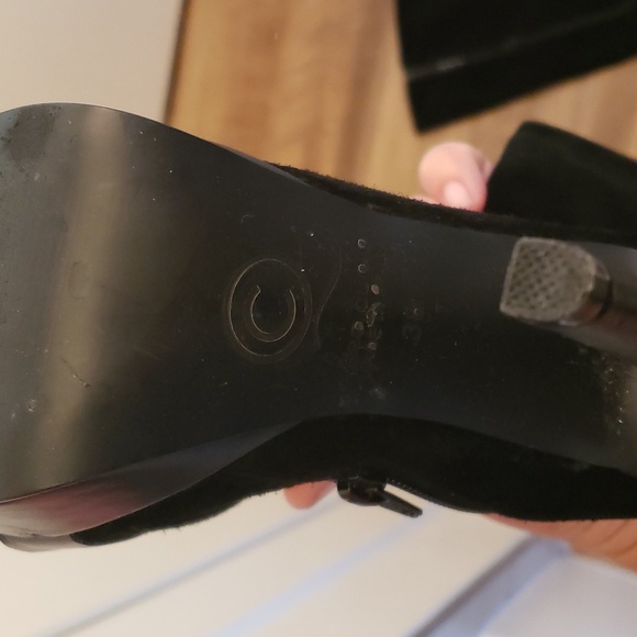 Alexander McQueen VTG Black Knee High Platform Stiletto Boots | Gothcore Baddie - Picture 6 of 16